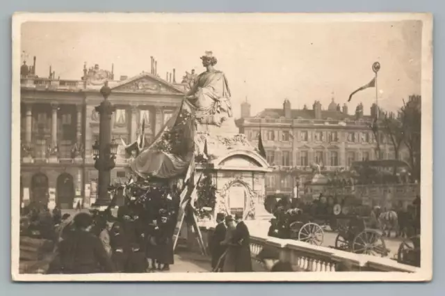 Place de la Concorde PARIS Antique PHOTO CPA Postcard RPPC French 1910s