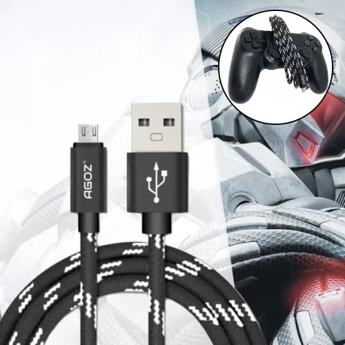 Durable Micro USB Cable FAST Charger Cord for Sony Playstation 4 PS4 Controller