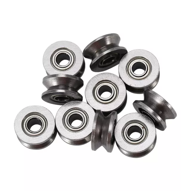 10PCS 4x13x7mm U Roulements à Billes Guide Poulie Palier Rail Roulement Portant