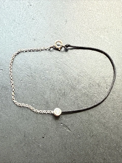 Ancienne Gourmette En Argent Massif 925 - Bracelet Chaîne Simple Avec Cœur