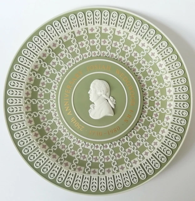 Wedgwood Jasperware Ltd. Edición Tricolor Dados en Caja Placa Josiah Wedgwood