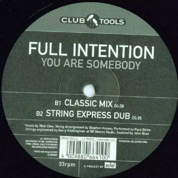 Full Intention - You Are Somebody (12") (Very Good Plus (VG+)) - 1581455992 2