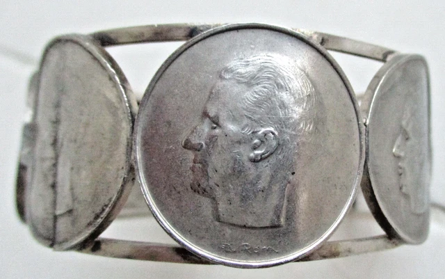 Bracelet Ancien En Argent Sterling Poinçonné - Années 60 - Bijou Vintage - Occasion