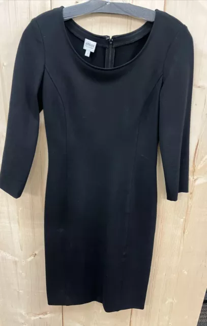 Armani Collezioni Size 2 Black Long Sleeve Women's Dress