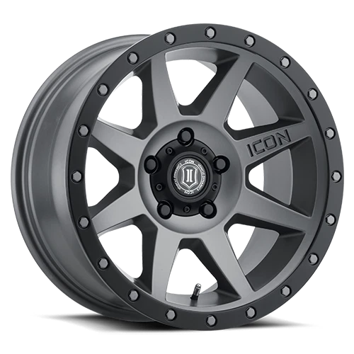 17X8.5 ICON ALLOYS Rebound Titanium Wheels 5x5 (-6mm) Set of 4 EUR 1. ...