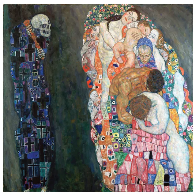 Stampa su tela - Morte e Vita - Gustav Klimt - Quadro su Tela, Decorazione Paret