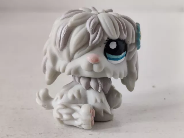 LPS Littlest Pet Shop #1055 White Lila Sheepdog Hasbro Free Shipping Worldwide