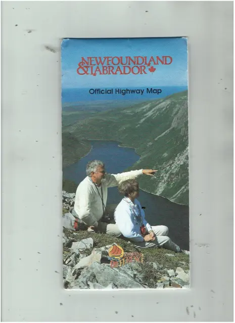 Newfoundland & Labrador, Canada Official Highway Map 1992 edition