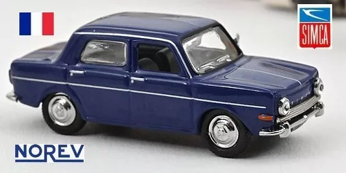 Simca 1000 GLS berline 1968 bleu foncé - NOREV - Echelle 1/87 - Ho