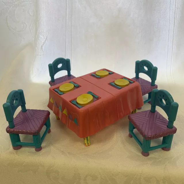 Kitchen Furniture - Dora The Explorer - 2003 Mattel Talking Dollhouse Acc. Kitchen Furniture - Dora The Explorer - 2003 Mattel Talking Dollhouse Acc.
