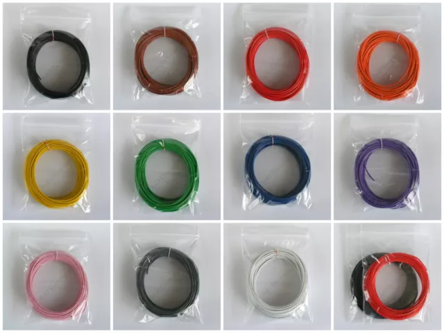 10m 16/0.2mm Equipment Wire 11 Colours 20AWG* 1kV 3A Stranded Hook Up  WP-0404