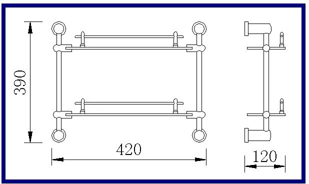 Double Glass Shelf 8MM Tempered Glass Shower Bathroom Glass Shelf 2