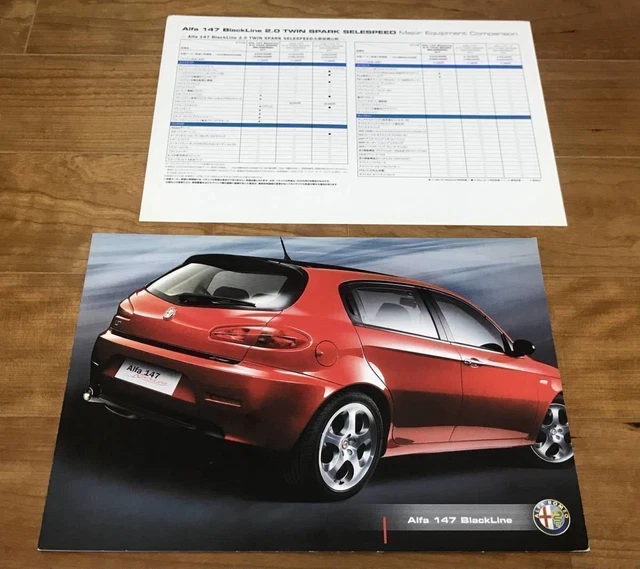 Catalog Only Alfa Romeo 147 Special Edition Black Line 2006.5