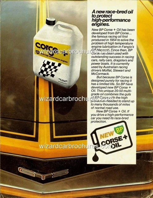 1974 HOLDEN HQ Gts 350 Bp A3 Poster Ad Advert Advertisement Sales ...