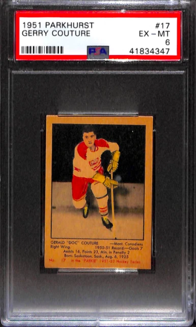 1951 Parkhurst #17 Gerry Couture Psa 6 41834347