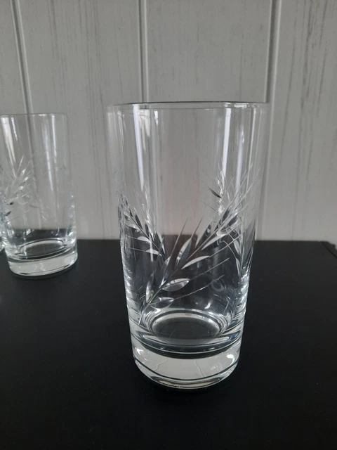6 Verres A Orangeade ou à eau  38 Cl Cristal D'arques Modèle Fleury Épi 2
