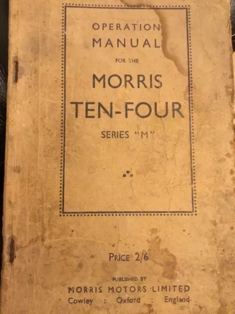 Morris Ten-Four 10/4 (Series M) - original Operation Manual (Handbook)