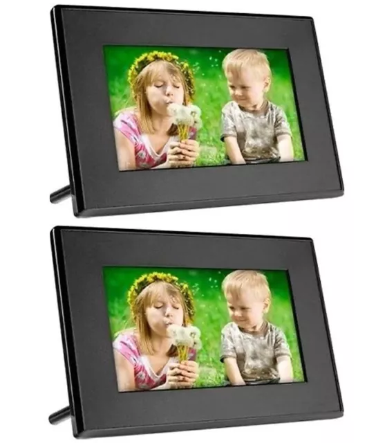 2 PACK Digital 7" LED Picture Photo Frame GiiNii Clock Calendar USB Brand New