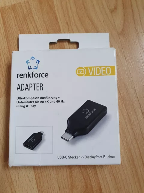 Renkforce VIDEO USB 2.0 Adapter 1x USB 2.0 Stecker C -  DisplayPort Buchse