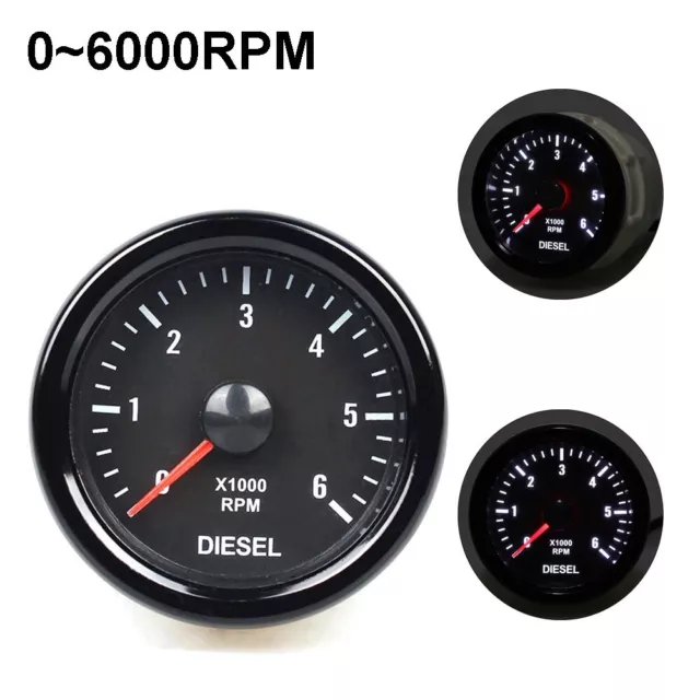 12V Tachometer Gauge 52MM Tacho Meter Universal RPM Gauge