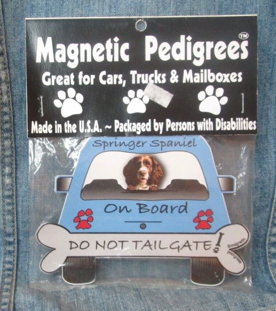Springer Spaniel On Board Car Magnet Dog Souvenir Refrigerator JB2