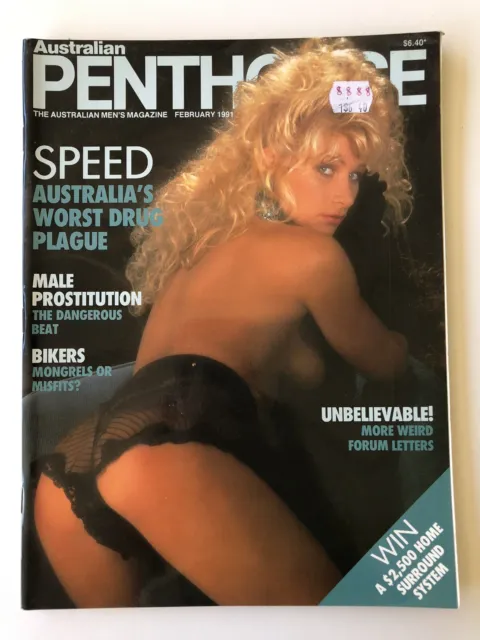 Australian PENTHOUSE Magazine February 1991 with Centrefold Pull out Poster