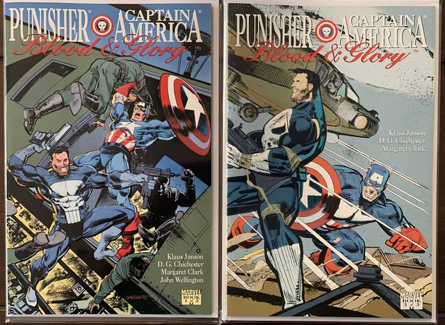 Punisher and Captain America Blood and Glory #1 and #3 - 1992 Marvel Comics