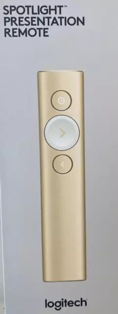 Logitech Spotlight Wireless Presentation Remote Universal Compatibility - Gold