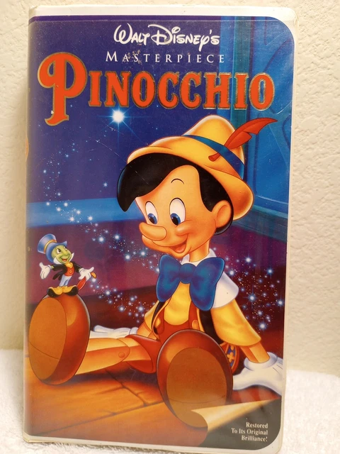 Pinocchio VHS Walt Disneys Master Piece Good Preowned Condition Quick Free Ship
