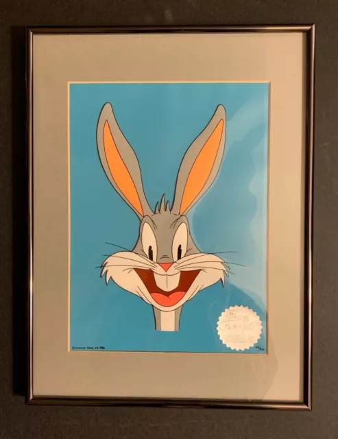 Bob Clampett Bugs Bunny Portrait • Hand Painted Cel • 1986 • Ltd Ed 164/250