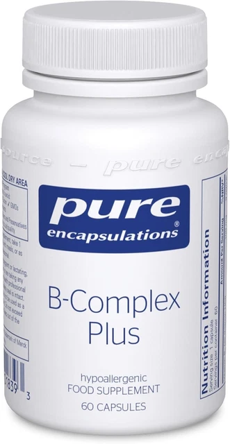 PURE ENCAPSULATIONS B-COMPLEX Plus - 60 Capsules £27.00 - PicClick UK