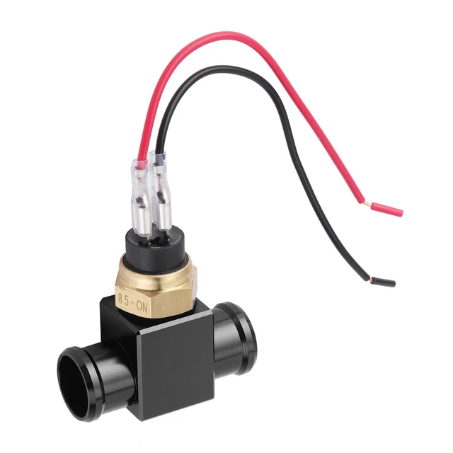 BLACK THERMOSTAT WATER Temperature Switch Radiator Coolant Fan Temp ...