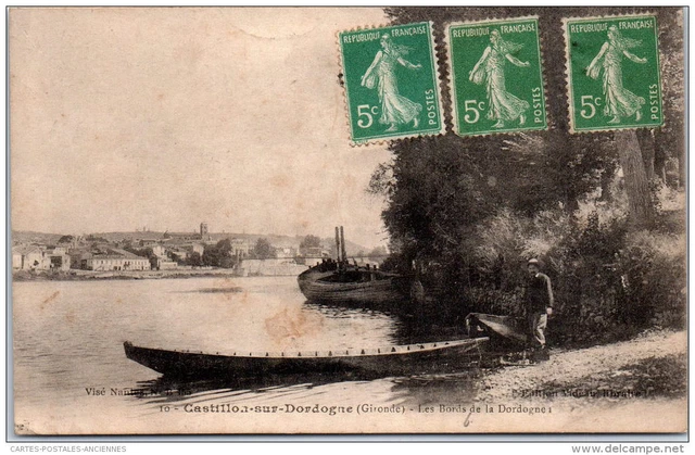 33 CASTILLON SUR DORDOGNE - les bords de la dordogne.