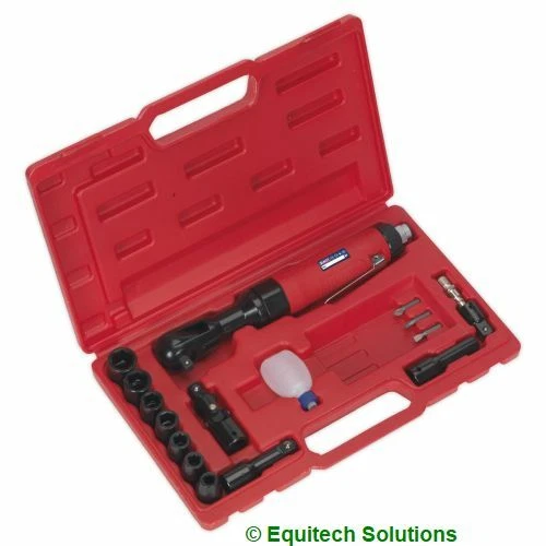 Sealey GSA20KIT Air Ratchet Wrench Kit 3/8"Sq Drive GSA20 plus Impact Sockets