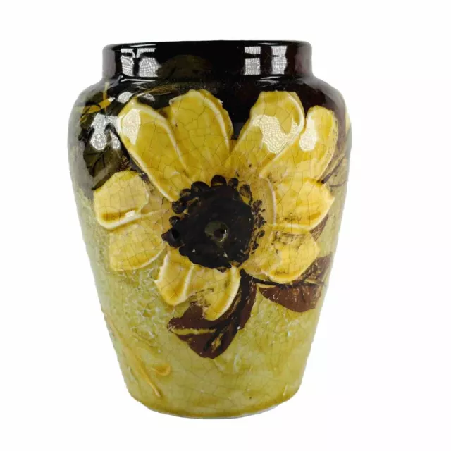 Leeds Art Pottery Vase Flower Victorian h12cm Circa 1900