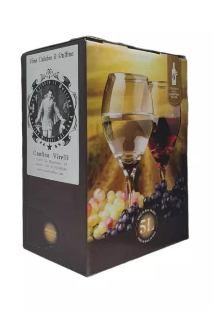 Vino bianco igp calabria Calabro Il Puttino 5 litri Bag in Box Cutro