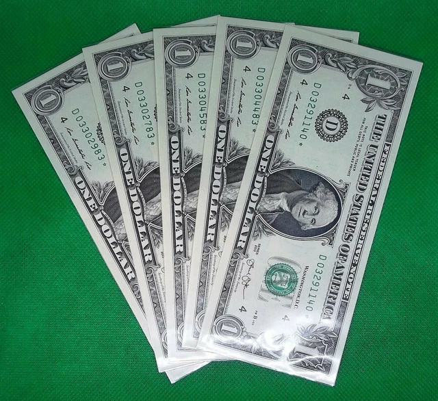 2013 $1 Star Note Cleveland 2nd Run Rare Crisp Uncirculated Federal Reserve Note