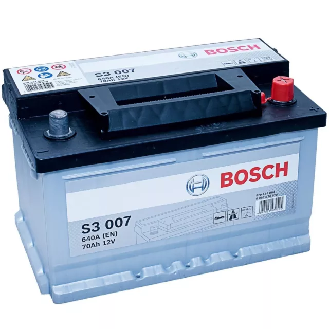 BOSCH S3 007 Autobatterie 12V 70Ah 640A Starterbatterie KFZ