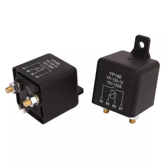Car 2 Sets 12V 120A Car Starter Relay 4-Pin High Current Relay Switch & 4 Termin 3