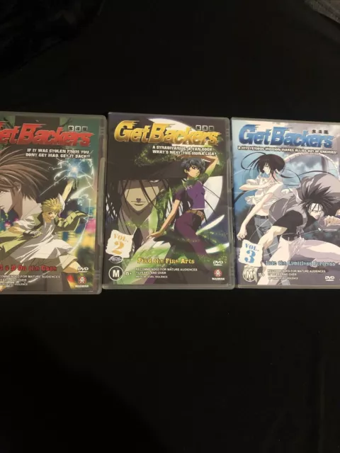 Get Backers 3-DVD Lot Anime Series Volumes 4 5 6 Eps 26-30 ADV Films  GetBackers