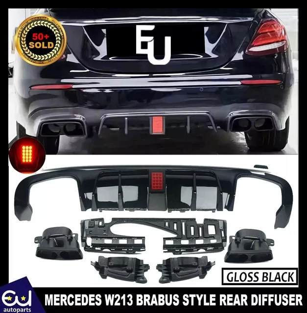 W210 Rear Diffuser FOR MERCEDES BENZ E Class W213 Rear Diffuser And Tail Pipe F1 Look ...