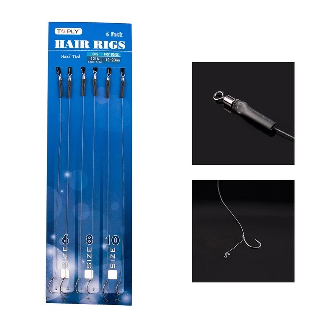 Tout Neuf Hair Rigs Pêche Acier Carbone With12lb/5.4kg Pêche Ligne 3 # Pivot