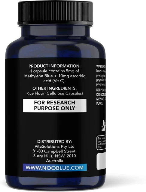 METHYLENE BLUE CAPSULES 5mg - USP Grade, 99.99% Purity, 60 Capsules £12 ...