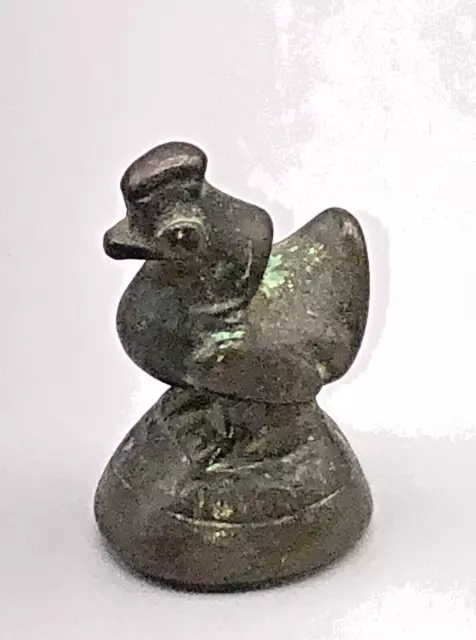 Figur Ente? Hahn?  wahrscheinlich Hintha Bronze Opium Gewicht 4,5 cm. H. massiv 2