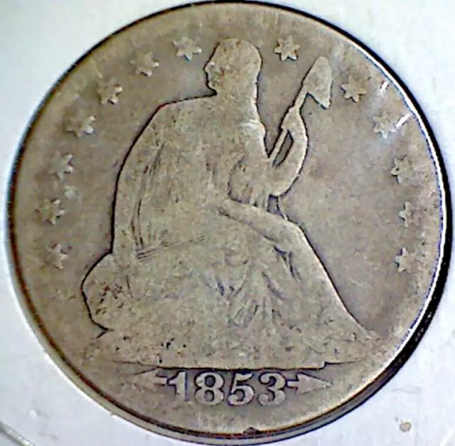 1853 O Liberty Seated with Arrows Silver Half Dollar