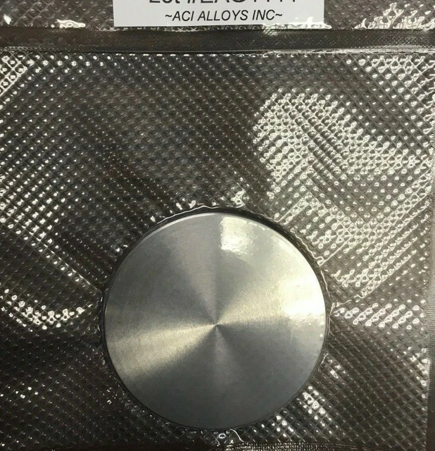 Chromium sputter target, Cr 99.95% pure, 2" diameter x 0.25" thick