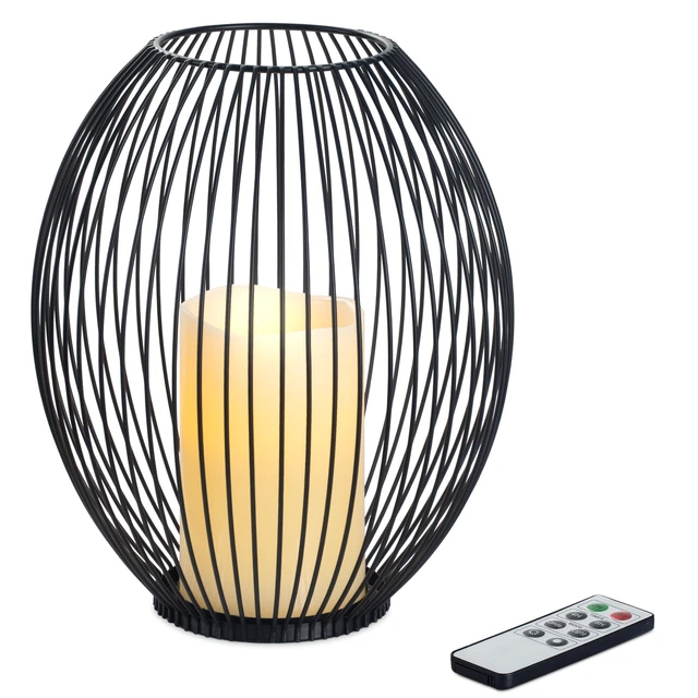 Vela LED sin llama Pack 1x vela LED con 1x candelabro y 1x mando a distancia