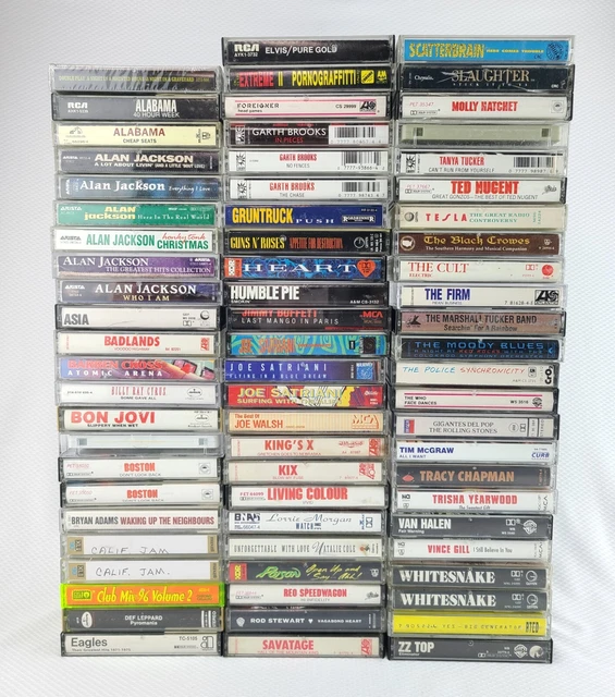 VINTAGE CASSETTE TAPES Rock, Metal, Grunge, Country, Christian, R&B