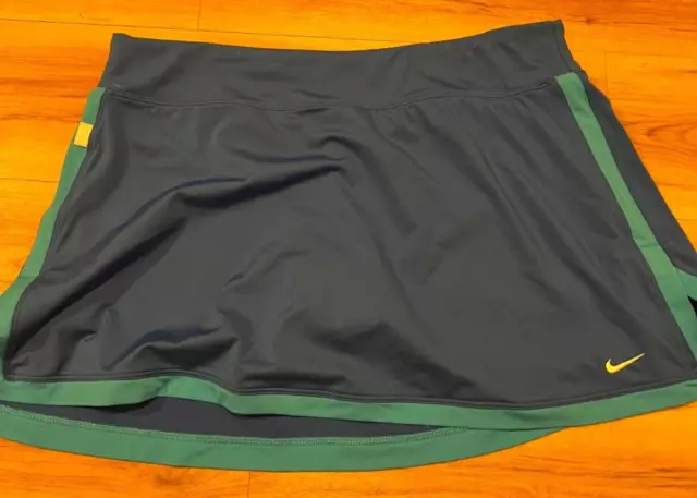 Nike Dri Fit Womens Size L Blue Green Mini Skort Skirt Tennis Golf