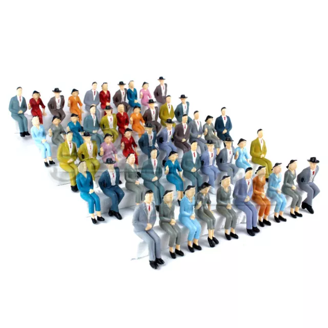 50 pcs. Small Plastic Figurines G Scale People 1:24 or 1:25 G Gauge Model People